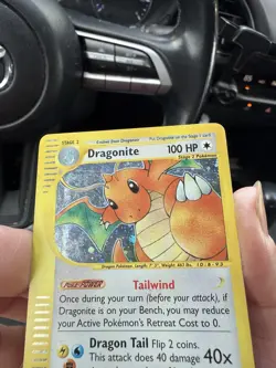 Dragonite 9/165 Expedition 2002 Holo E-Series Vintage Pokemon Card LP - Image 3