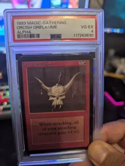 1993 Magic The Gathering Orcish Oriflamme Alpha PSA Graded 4 - Image 1