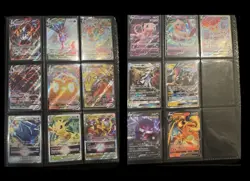 240 Rare Pokemon cards + Zip Ringless Binder SV-SWSH Full Arts, V, VMAX, EX NM-M - Image 1