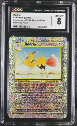 CGC 8 Dodrio 2002 Legendary Collection 41/110 Reverse Holo Pokemon Card - Image 1