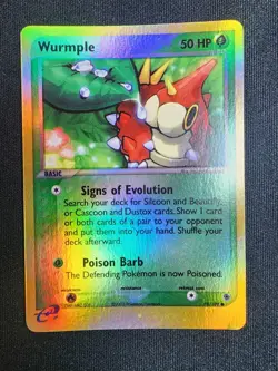 Wurmple 78/109 Reverse Holo Pokemon EX Ruby and Sapphire English Card - Image 1