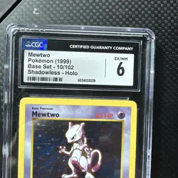 CGC 6 Mewtwo 1999 Base Set 10/102 Shadowless Holo Pokemon Card VINTAGE - Image 3