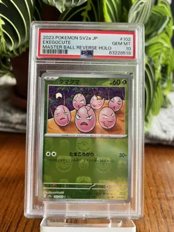 2023 Pokemon Japanese Exeggcute Master Ball Reverse Holo Card #102 PSA 10 - Image 1