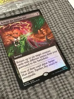Behold The Sinister Six! PAX West Promo Card Foil w Variant Comic MTG Spiderman - Image 3
