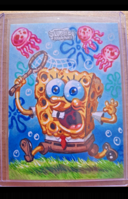 SpongeBob SquarePants Topps Chrome Sketch Card 1/1 - Image 1