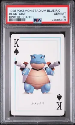 PSA 10 GEM MINT 1998 POKEMON STADIUM BLUE VERSION PLAYING CARDS BLASTOISE - Image 1