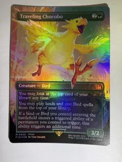Traveling Chocobo Borderless Foil Magic the Gathering final fantasy - Image 1