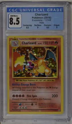 2016 Pokemon TCG - Evolutions - Charizard #11/108 Holo CGC 8.5 NM/Mint+ - Image 1