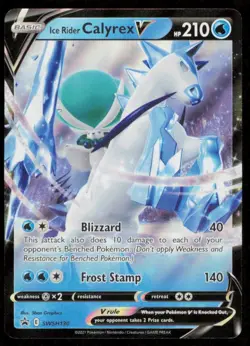 Ice Rider Calyrex V SWSH130 Holo Promo - 2020 Pokemon Black Star Promos NM - Image 1