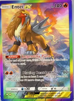 (EN) Entei EX - Rainbow - ENTEI EX - Pokemon TCG Pocket PTCGP - Image 1