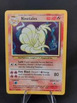 Ninetales 12/102 - Holo Unlimited Base Set 1999 Vintage WoTC Pokemon TCG - LP - Image 1