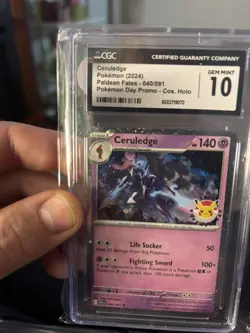 Pokemon TCG Ceruledge 040/091 Pokemon Day Promo CGC 10 - Image 1