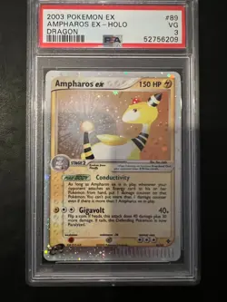 Pokemon Ampharos ex - EX Dragon - 89/97 - PSA 3 - Image 1