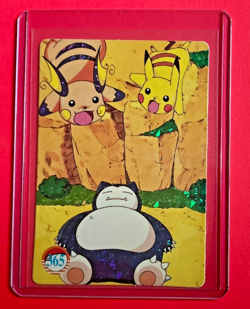 🔥 PIKACHU SNORLAX Raichu Pokemon Pocket Monster Vending Prism Holo Sticker 🔥 - Image 1