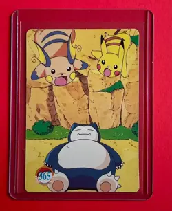 🔥 PIKACHU SNORLAX Raichu Pokemon Pocket Monster Vending Prism Holo Sticker 🔥 - Image 2