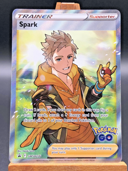 Pokemon GO Trainer Spark Black Star Promo Full Art Holo English SWSH226 NM-MT - Image 1