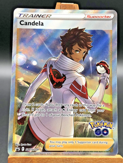 Pokemon GO Trainer Candela Black Star Promo Full Art Holo English SWSH228 NM-MT - Image 1