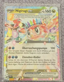 Pokemon Karte: Nigiragi EX 142/191 Sturmische Funken SSP Near Mint Deutsch - Image 1