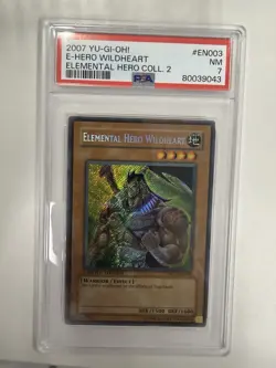 2007 Yu-Gi-Oh! E-Hero Wildheart Elemental Hero Coll. 2 PSA 7 EN003 - Image 3