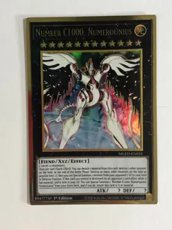 Yugioh TCG Premium Gold Rare Number C1000 Numerounius MGED-EN031 Near Mint - Image 1