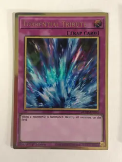 Yugioh TCG Premium Gold Rare Torrential Tribute MGED-EN052 Near Mint - Image 1