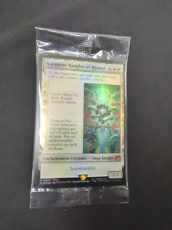 Mtg Summon: Knights of Round Prerelease Cards Foil Stamped Sealed Promo FF7 FIN - Image 1