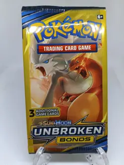 Pokemon Card - Unbroken Bonds - Sun & Moon - 3 Card Mini Booster Pack New - Image 1