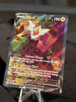 Pokemon TCG Rotom v Lost Origin Alternate Art Holo Ultra Rare Card 177/196 - Image 1