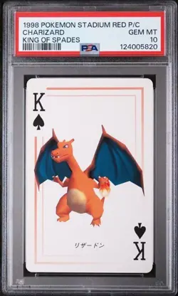 PSA 10 GEM MINT 1998 POKEMON STADIUM RED VERSION PLAYING CARDS CHARIZARD - Image 1