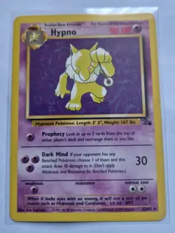 Pokemon Card Hypno 23/62 Fossil Unlimited Non-Holo Card LP - Image 1