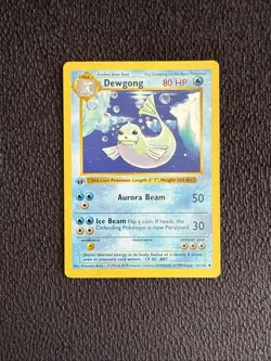 Dewgong 25/102 1st Edition- Shadowless-Base Set- Pokemon Card- 1999- WOTC - LP - Image 1