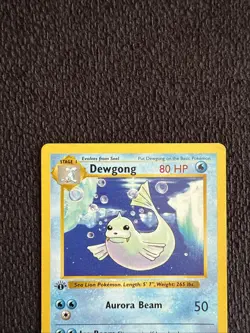Dewgong 25/102 1st Edition- Shadowless-Base Set- Pokemon Card- 1999- WOTC - LP - Image 3
