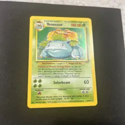 Pokemon TCG Venusaur Base Set Holo Unlimited Rare Card 15/102 - Image 1