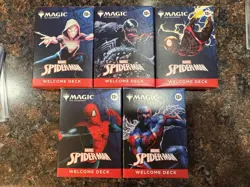 SDCC 2025 Exclusive MTG Magic Cards Marvel SPIDER-MAN Welcome Deck Full Set of 5 - Image 1
