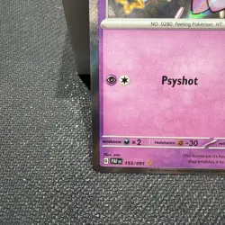 Pokemon TCG Ralts Scarlet & Violet Paldean Fates Holo Shiny Rare Card 153/091 - Image 5