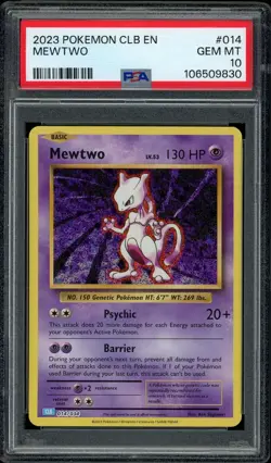 PSA 10 Mewtwo 014/034 Pokemon Classic Collection CLB 2023 Mint English Card - Image 1
