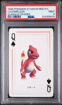 PSA 9 MINT 1998 POKEMON STADIUM RED VERSION PLAYING CARDS CHARMELEON - Image 1