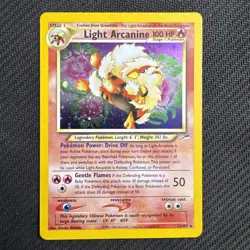 Pokemon TCG Light Arcanine Neo Destiny Holo Card 12/105 Unlimited Rare - Image 1