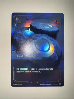 Seal of Insight OGN 120/298 Epic Riftbound League of Legends TCG Card Game CCG - Image 1
