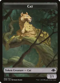 4x Cat Token (2/1 creature) - NM - Dominaria Remastered - SPARROW MAGIC mtg - Image 1