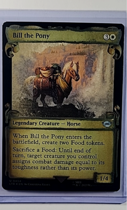 MTG Magic The Gathering LTR Lord of the Rings Showcase Scroll Foil Bill the Pony - Image 1