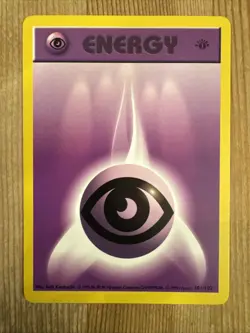 PSYCHIC ENERGY Pokemon Card WOTC 1st Edition Base Set Shadowless 101/102 NM - Image 1