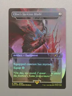 MTG x FINAL FANTASY SECRET LAIR - CLIVE'S INVICTUS BLADE #1864 RAINBOW FOIL - Image 1