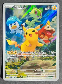Pikachu SVP 027 Paldea Evolved Black Star Promo Pokemon Trading Card TCG NM - Image 1