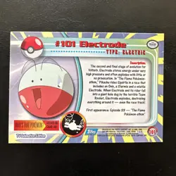 #101 Electrode Pokemon Topps Series HOLOFOIL - Image 2