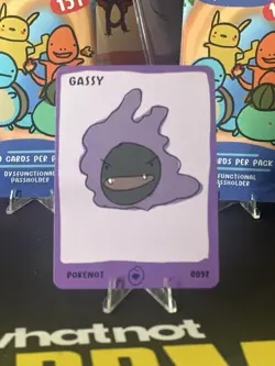 Pokenot/pokemon Gassy/Ghastly #92 DERPY POKEMON POKENOT DYSFUNCTIONAL PASSHOLDER - Image 1