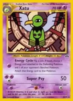2x Xatu (#52/75) - Unlimited E - Neo Discovery MP Pokemon - Image 1