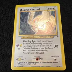 Pokemon TCG Shining Noctowl Neo Destiny 110 Holo Unlimited Shiny Holo Rare - Image 1
