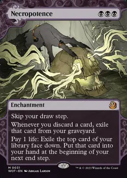 [1x] Necropotence Near Mint, English Wilds of Eldraine Extras MTG Magic - Image 1