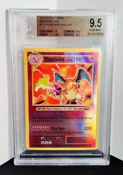CHARIZARD 2016 Pokemon XY Evolutions Reverse Holo 11/108 BGS 9.5 GEM MINT - Image 1